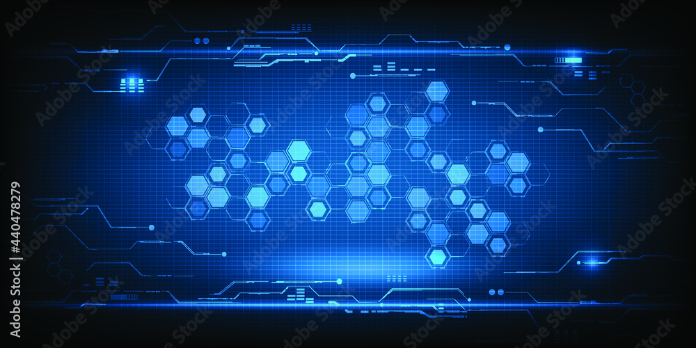 Poster hi tech futuristic screen with future tech architecture for digital interface or stage layout backgr