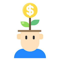 growth flat icon