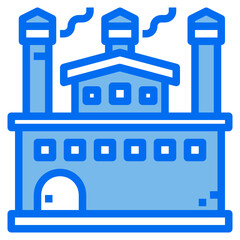 Factory blue line icon