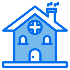 home blue line icon