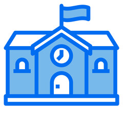 school blue line icon