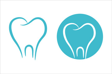 Stylized tooth illustration and Dentistry logo.