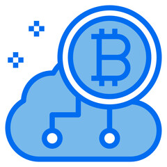 Business blue line icon