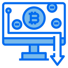 Business blue line icon