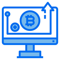 Business blue line icon
