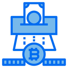 Business blue line icon