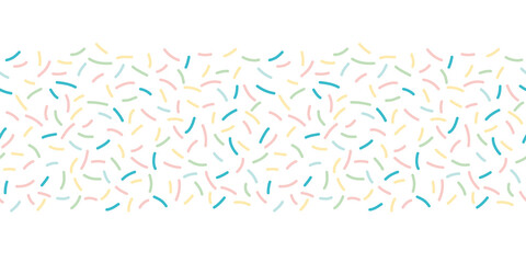 Pastel abstract hand drawn confetti seamless patterns. Vector colorful pastel doodle background. For scrapbooks, invitations and fabrics.