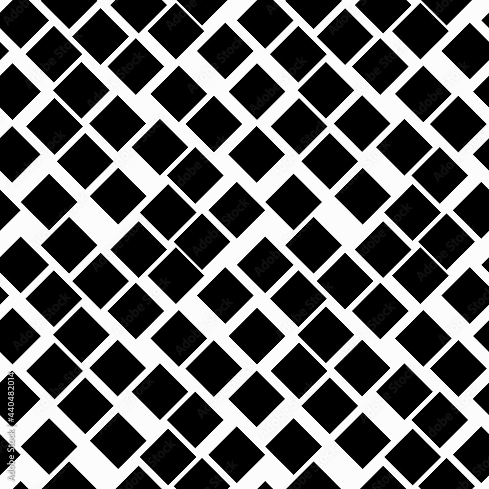 Aufkleber Diagonal squares ornament. Vector minimal square pattern. Seamless and repeated squares wallpaper.