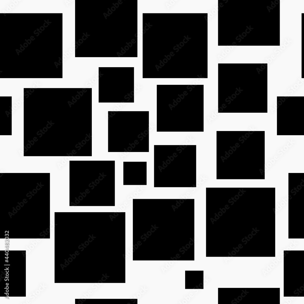 Poster black sqaures wallpaper. vector seamless and simple minimal squares.
