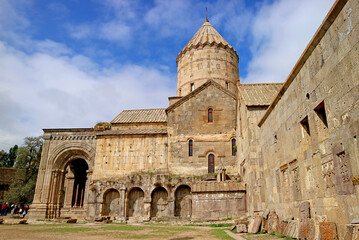 Fototapeta na wymiar Side View of Church of St. Paul and Peter (Surb Pogos Petros) in Tatev Monastery Complex, Syunik Province, Armenia