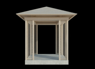 3d Render Building Structure On Isolated