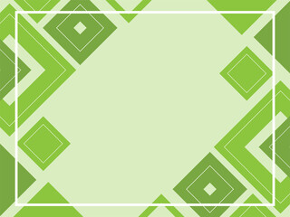 Obraz premium Abstract geometric background made from triangles and squares. Green pattern made from shapes, template with copy space, green and white colors, modern layout, place for text
