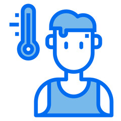 Celsius blue line icon