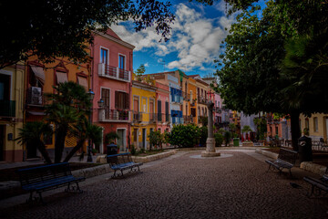 Fototapeta na wymiar Old town in Sardinia