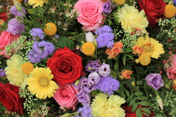 Colorful wedding flowers