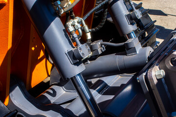 Hydraulic piston system for bulldozers, tractors, excavators, chrome plated cylinder shaft of...