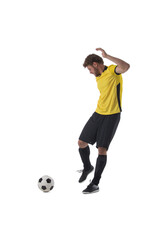 Soccer player kick ball © alotofpeople