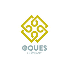 Ornamental logo design with geometry