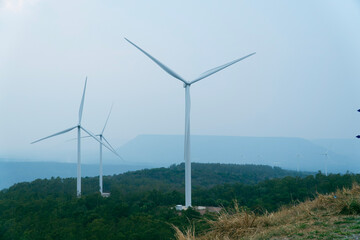 wind turbine in the wind