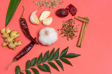 An assortment of Asian Culinary Spices.