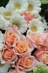 Roses and gerberas wedding flowers
