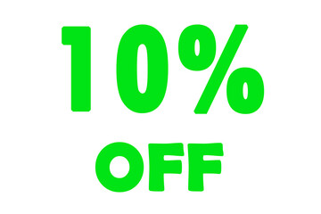 discount banner in green color