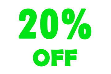 discount banner in green color