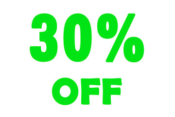 discount banner in green color
