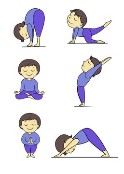 yoga poses sexy , cute  Asian  girl wearing blue flexible 