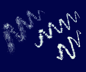 Fototapeta premium Vector digital scribbles on blue background, ideal for your game