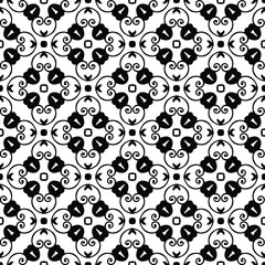 
Vector geometric pattern. Repeating elements stylish background abstract ornament for wallpapers and backgrounds. Black and white colors.