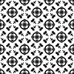 
Vector geometric pattern. Repeating elements stylish background abstract ornament for wallpapers and backgrounds. Black and white colors.