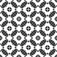 
Vector geometric pattern. Repeating elements stylish background abstract ornament for wallpapers and backgrounds. Black and white colors.