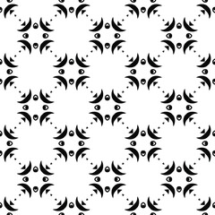 
Vector geometric pattern. Repeating elements stylish background abstract ornament for wallpapers and backgrounds. Black and white colors.