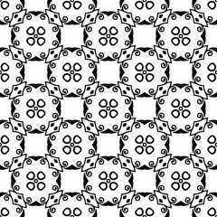 
Vector geometric pattern. Repeating elements stylish background abstract ornament for wallpapers and backgrounds. Black and white colors.