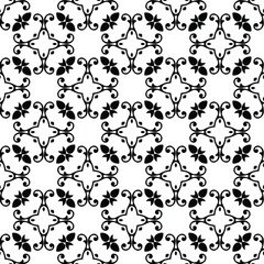 
Vector geometric pattern. Repeating elements stylish background abstract ornament for wallpapers and backgrounds. Black and white colors.