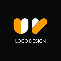 Letter u and v for logo company design