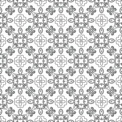  floral pattern background.Geometric ornament for wallpapers and backgrounds. Black and white pattern. 