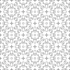  floral pattern background.Geometric ornament for wallpapers and backgrounds. Black and white pattern. 