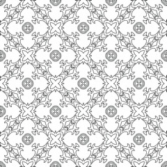  floral pattern background.Geometric ornament for wallpapers and backgrounds. Black and white pattern. 