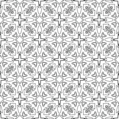  floral pattern background.Geometric ornament for wallpapers and backgrounds. Black and white pattern. 