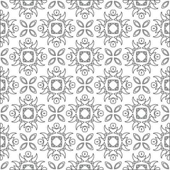  floral pattern background.Geometric ornament for wallpapers and backgrounds. Black and white pattern. 