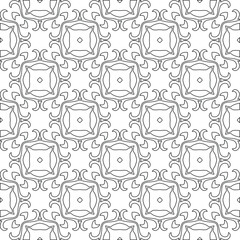  floral pattern background.Geometric ornament for wallpapers and backgrounds. Black and white pattern. 