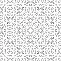  floral pattern background.Geometric ornament for wallpapers and backgrounds. Black and white pattern. 