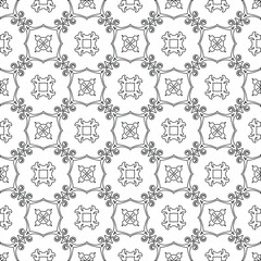  floral pattern background.Geometric ornament for wallpapers and backgrounds. Black and white pattern. 