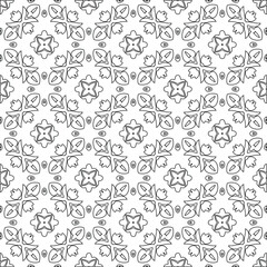 Naklejka premium floral pattern background.Geometric ornament for wallpapers and backgrounds. Black and white pattern. 
