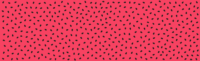 Abstract red - pink watermelon background with seeds - Vector - obrazy, fototapety, plakaty