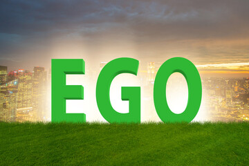 EGO concept with letters as silhoette