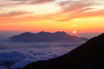Mt.Karamatsu 秋の唐松岳からの夕景