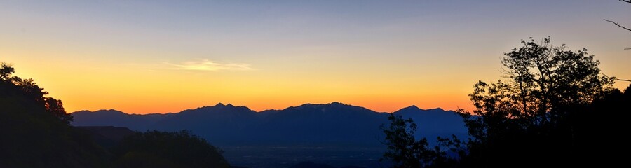 Lowe Peak views of Oquirrh range toward the Salt Lake Valley by Rio Tinto Bingham Copper Mine, in spring. Utah. United States.